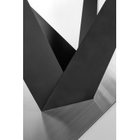 Jídelní stůl PATRIK 160(200)x90x77 cm - rozkládací - tmavě šedý/černý