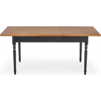 Jídelní stůl ROKOKO - 140(220)x80x76 cm - rozkládací - tmavý dub/černý