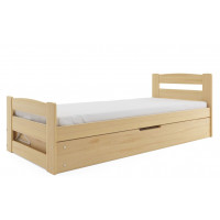 Dětská postel ERNIE s úložným prostorem 200x90 cm - přírodní borovice