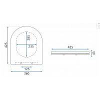 Duroplast sedátko na WC REA - FLAT - bílé