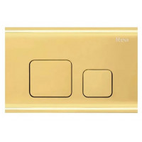 Ovládací tlačítko splachovadla - zlaté - dvojčinné - plastové - typ F