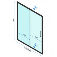 Sprchové dveře MAXMAX Rea RAPID slide 130 cm - chrom