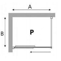 Sprchový kout BELVER BLACK - 20 variant rozměrů