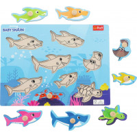 TREFL Dřevěná vkládačka Baby Shark
