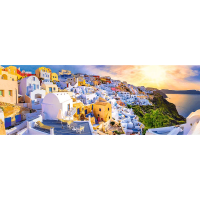 TREFL Panoramatické puzzle Západ slunce na Santorini, Řecko 1000 dílků