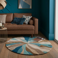 Kusový koberec Zest Infinite Splinter Teal circle