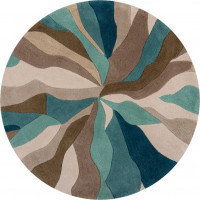 Kusový koberec Zest Infinite Splinter Teal circle