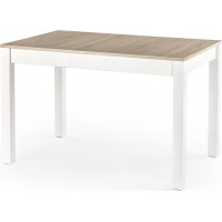 Jídelní stůl MAURICIUS - 118(158)x75x76 cm - rozkládací - dub sonoma/bílý