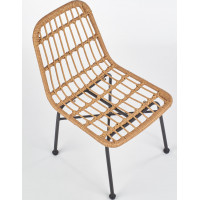 Zahradní ratanová židle ISABELLA - přírodní / černá