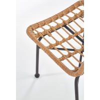 Zahradní ratanová židle ISABELLA - přírodní / černá