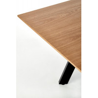 Jídelní stůl CHRIS 2 - 160(200)x90x76 cm - rozkládací - přírodní dub/černý