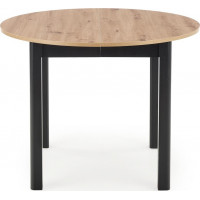 Jídelní stůl RINO 120(142)x102x76 cm - rozkládací - dub artisan/černý