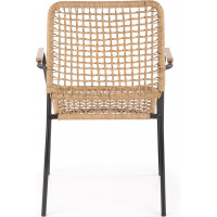 Zahradní ratanová židle AVA - přírodní / černá