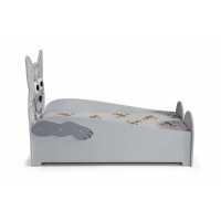 Dětská postel 3D KOČIČKA 160x80 cm - šedá