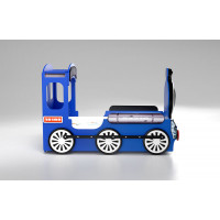 Dětská postel 3D MAŠINKA 190x90 cm - modrá