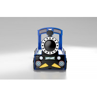 Dětská postel 3D MAŠINKA 190x90 cm - modrá