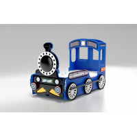 Dětská postel 3D MAŠINKA 190x90 cm - modrá