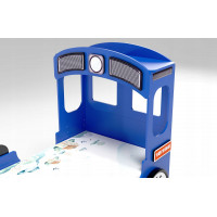 Dětská postel 3D MAŠINKA 190x90 cm - modrá