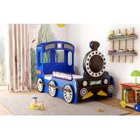 Dětská postel 3D MAŠINKA 190x90 cm - modrá