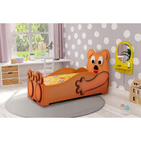 Dětská postel 3D MEDVÍDEK 200x90 cm - hnědá