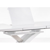 Jídelní stůl STEVEN 2 - 160(220)x90x77 cm - rozkládací - bílý