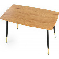 Jídelní stůl LOUIS 120x70x76 cm - dub zlatý/černý