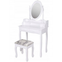 Toaletní stolek REGÍNA s taburetem - bílý