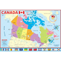 EUROGRAPHICS Puzzle Mapa Kanady 200 dílků