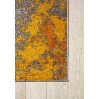 Moderní kusový koberec SPRING Splash - žlutý