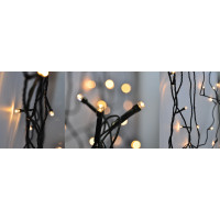 LED venkovní vánoční řetěz - 200 LED - 8 funkcí - barva teplá bílá