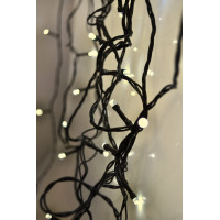 LED venkovní vánoční řetěz - 100 LED - časovač - barva teplá bílá