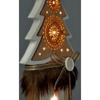 LED vánoční dřevěná dekorace