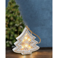 LED vánoční stromek - dřevěný dekor