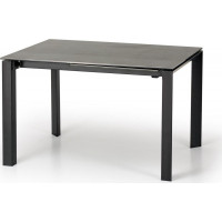 Jídelní stůl DYLAN - 120(180)x85x76 cm - rozkládací - popelavý/černý