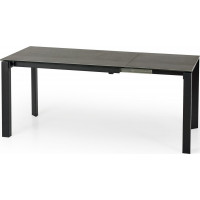 Jídelní stůl DYLAN - 120(180)x85x76 cm - rozkládací - popelavý/černý