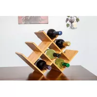 Bambusový stojan na víno - 8 lahví
