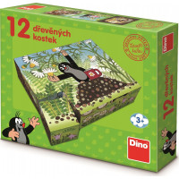 DINO Obrázkové kostky Krtek a přátelé, 12 kostek