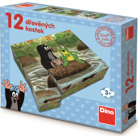 DINO Obrázkové kostky Krtek a zvířátka, 12 kostek