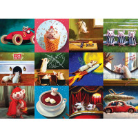EUROGRAPHICS Puzzle Legrační myši 1000 dílků