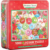 EUROGRAPHICS Puzzle v plechové krabičce Vánoční koblihy 1000 dílků