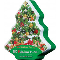EUROGRAPHICS Puzzle v plechové krabičce Vánoční stromeček 550 dílků
