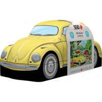 EUROGRAPHICS Puzzle v plechové krabičce Volkswagen Brouk v kempu 550 dílků