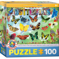 EUROGRAPHICS Puzzle Zahradní motýli 100 dílků