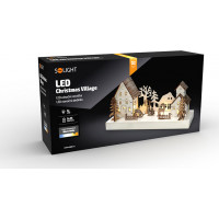 LED vánoční vesnička 34x17 cm