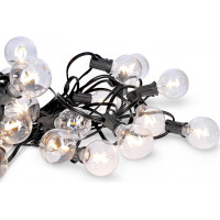LED venkovní řetěz s žárovkami - 25 žárovek - barva teplá bílá