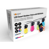 LED smart venkovní řetěz s RGB žárovkami - bluetooth - 15 žárovek