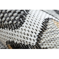 Kusový koberec Cooper Sisal Diamonds 22217 ecru/black