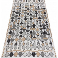 Kusový koberec Cooper Sisal Diamonds 22217 ecru/black