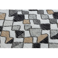 Kusový koberec Cooper Sisal Diamonds 22217 ecru/black