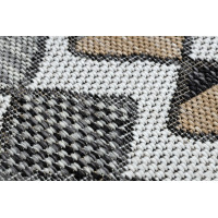 Kusový koberec Cooper Sisal Diamonds 22217 ecru/black